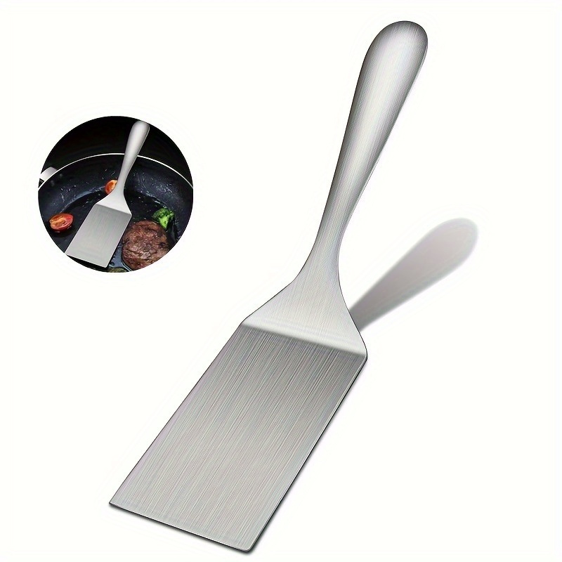 Okonomiyaki Spatula - Kleine roestvrijstalen spatel, grilldraaierspatel, grilldraaier, roestvrijstalen