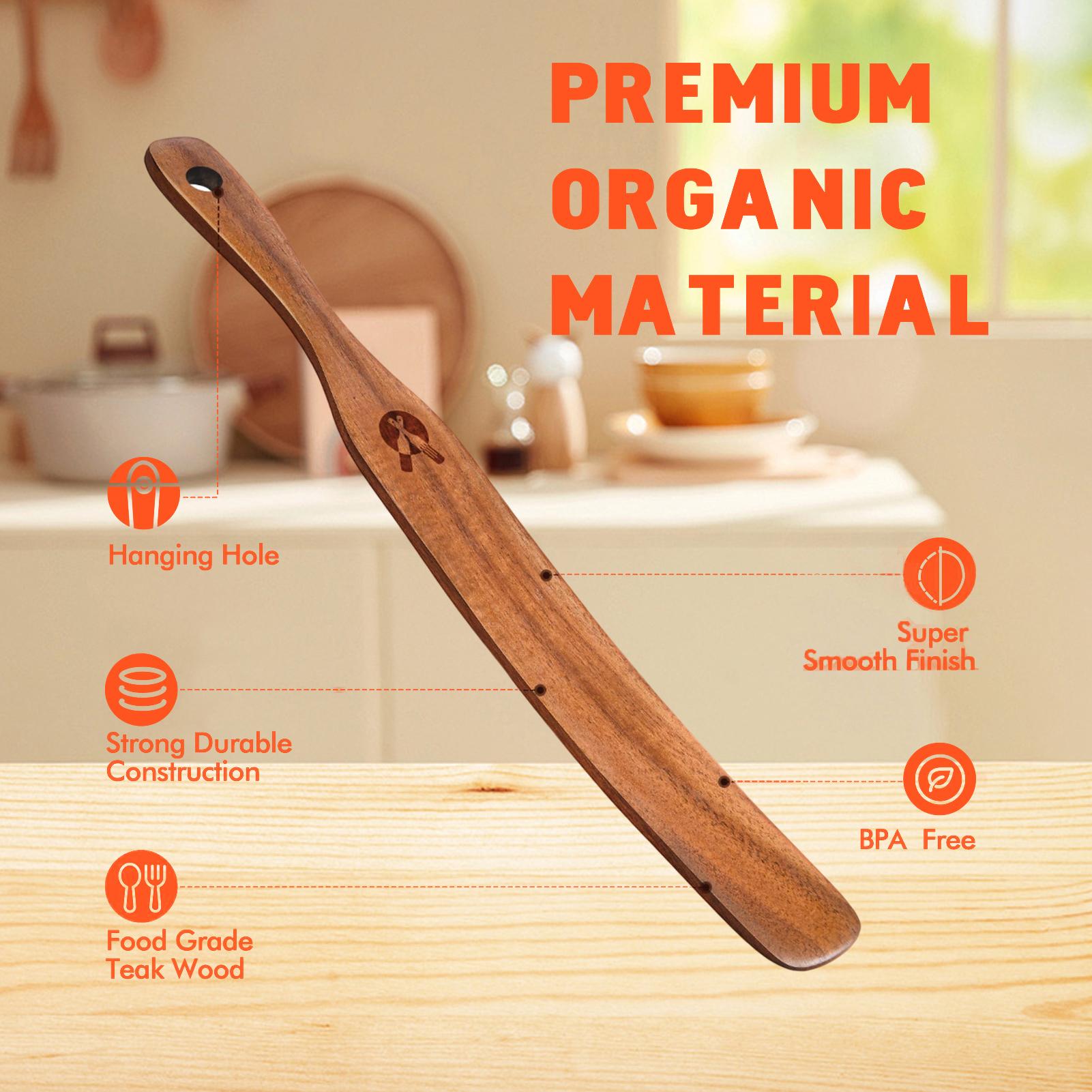 Okonomiyaki Spatula - Houten roerstaafje Smalle jarschraper Houten spatel