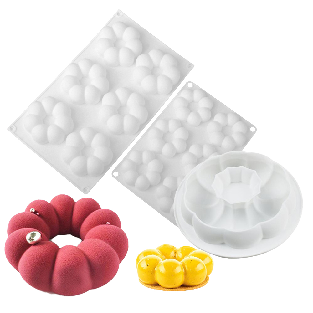 Donut Mold Silicone - 1 of 6 cellen bloemvormige donut