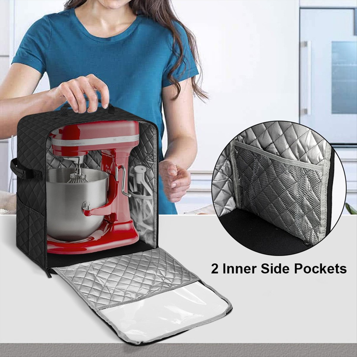 Kitchenaid Mixer Hand Mixer - 【POPULAIRE KEUZE】Standmixerhoes voor mixer-opbergtas voor 5/4,5