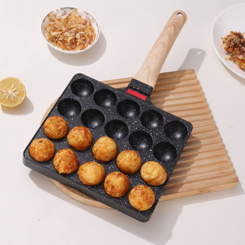Takoyaki Grill Plate - 20-gaats Takoyaki-pan, antiaanbak grillplaat voor octopusballen,