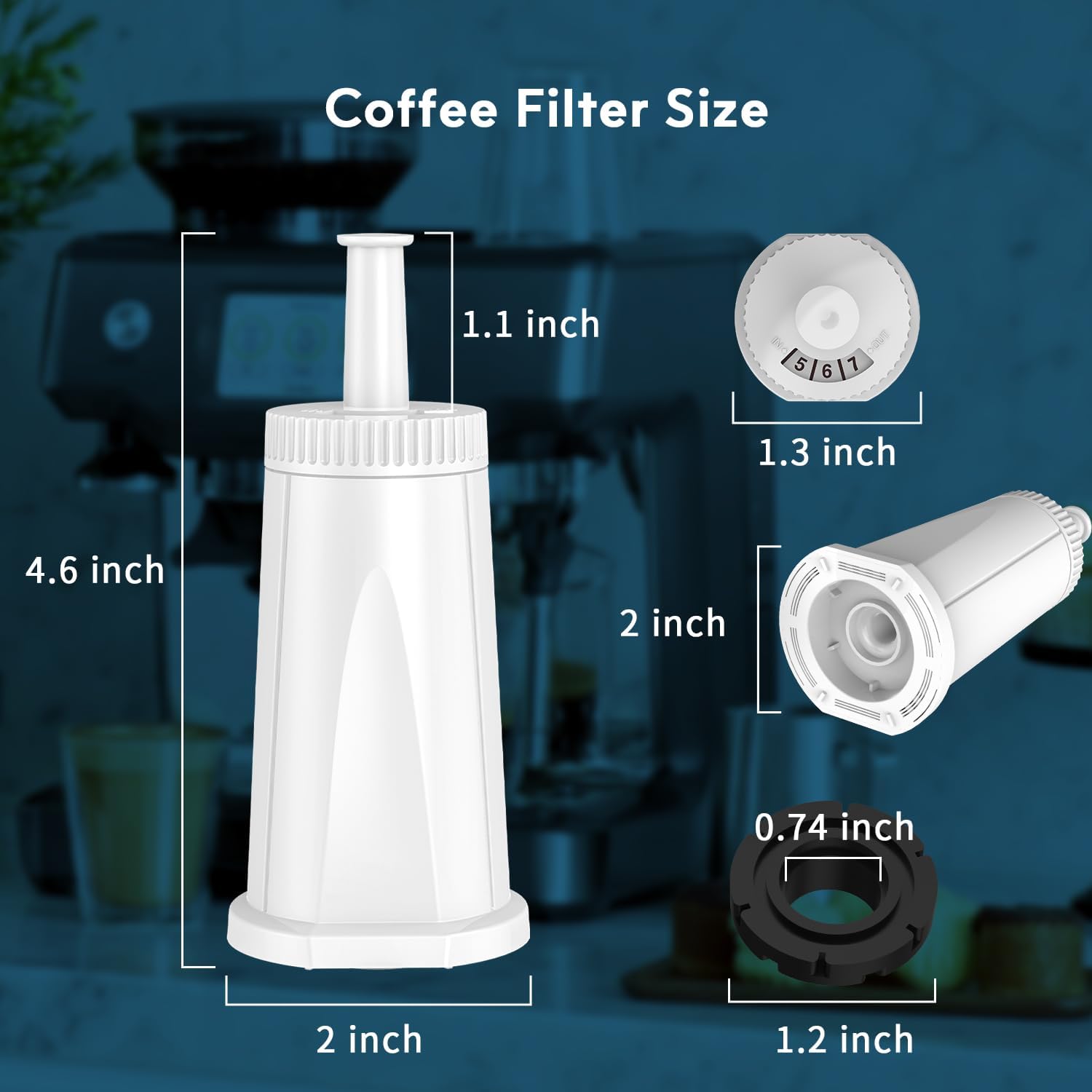 1/2/4 stuks vervangend waterfi - Breville Espresso Barista Touch recensie en prijs