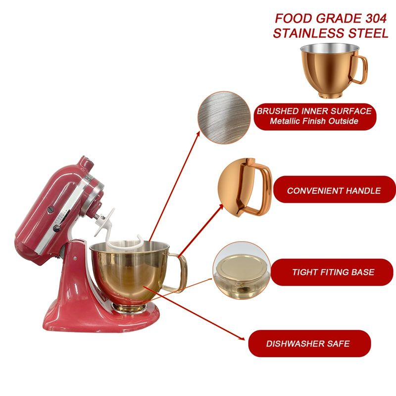 A27F-5 QT RVS Mixer Kom voor K - Kitchenaid Mixer Artisan 5Qt recensie en prijs